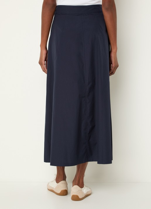 Pennyblack Gonna midi rok met steekzakken - achterkant donkerblauw