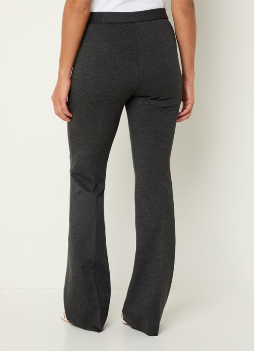 Pennyblack High waist flared fit joggingbroek met steekzakken - achterkant donkergrijs