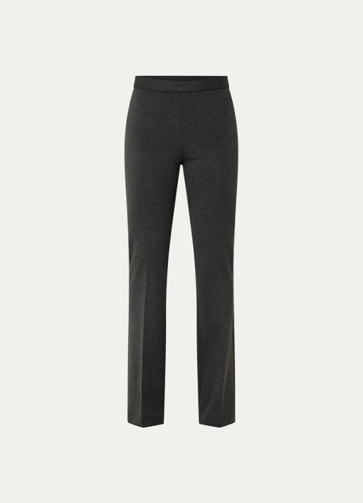 Pennyblack High waist flared fit joggingbroek met steekzakken - voorkant 2 donkergrijs