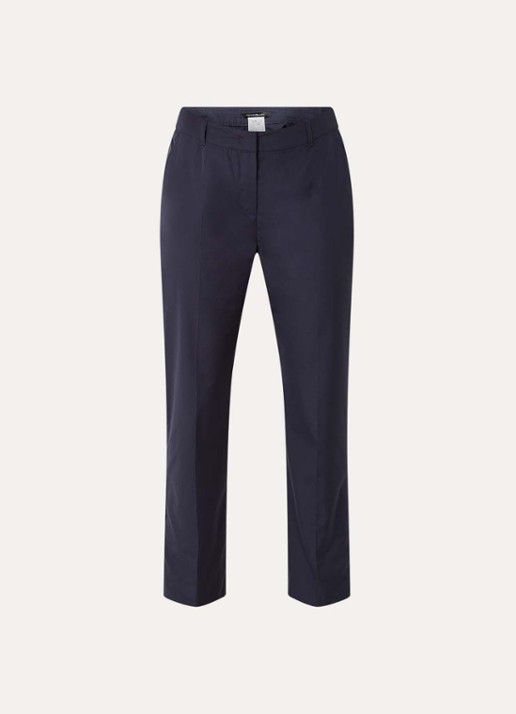 Pennyblack High waist slim fit cropped chino met steekzakken - voorkant donkerblauw