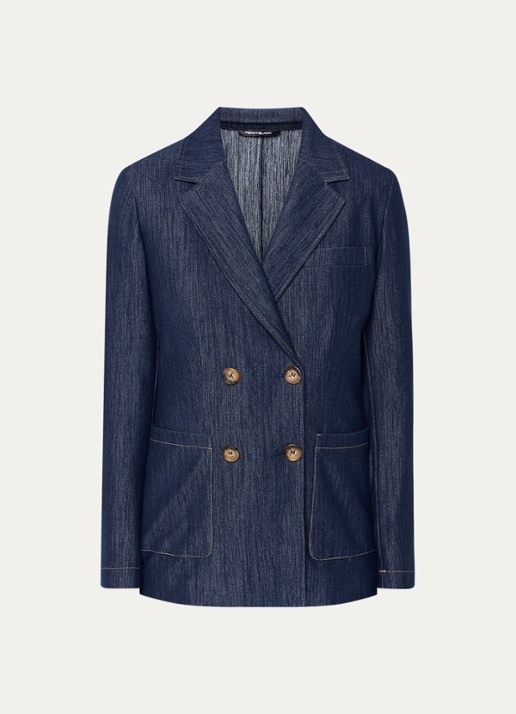 Pennyblack Iliade double-breasted blazer met opgestikte zakken - voorkant 3 donkerblauw