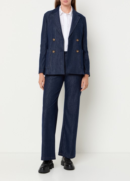 Pennyblack Iliade double-breasted blazer met opgestikte zakken - voorkant 4 donkerblauw