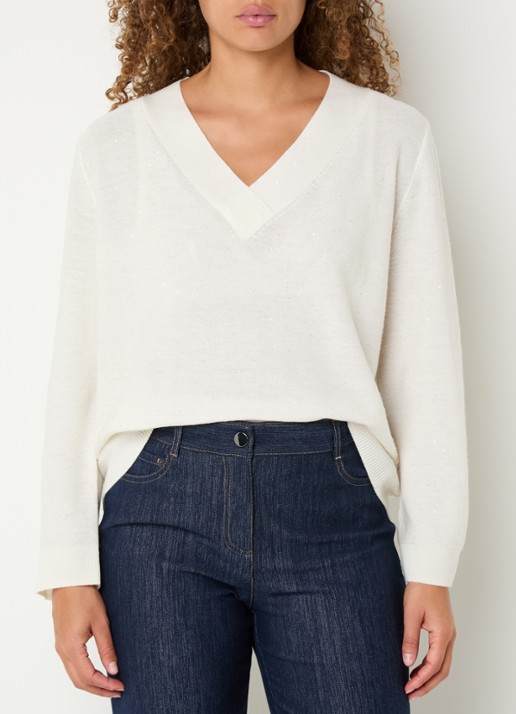 Pennyblack Macchia fijngebreide pullover in wolblend met pailletten