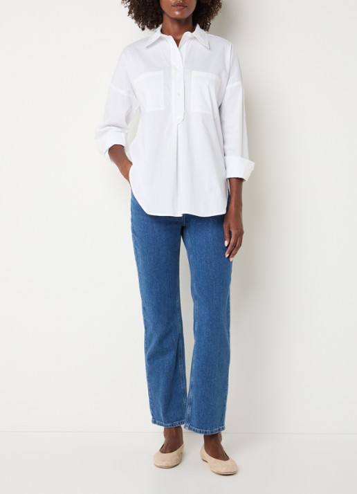 Pennyblack Macina blouse met borstzakken - voorkant 3 wit