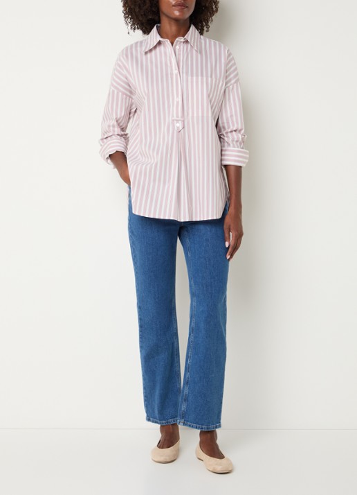 Pennyblack Macina blouse met borstzakken - voorkant 4 oudroze