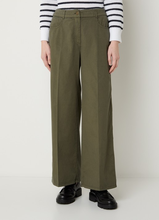 Pennyblack Magia high waist loose fit broek met persplooi en steekzakken