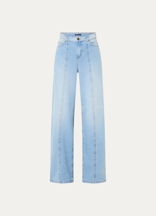 Pennyblack Puddle high waist loose fit jeans met lichte wassing - voorkant 4 indigo