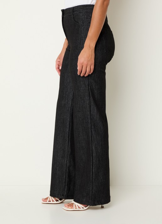 Pennyblack Ragtime high waist wide leg jeans met stretch - detail 5 zwart