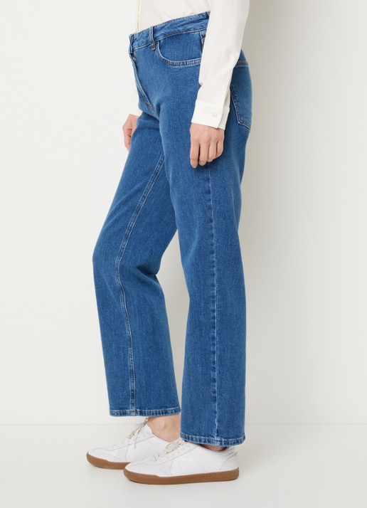 Pennyblack Regular high waist cropped slim fit jeans met medium wassing - detail 2 blauw