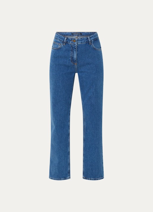 Pennyblack Regular high waist cropped slim fit jeans met medium wassing - voorkant 3 blauw