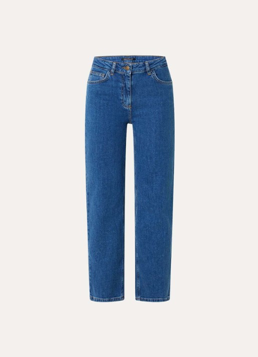Pennyblack Regular high waist cropped slim fit jeans met medium wassing - voorkant 3 indigo