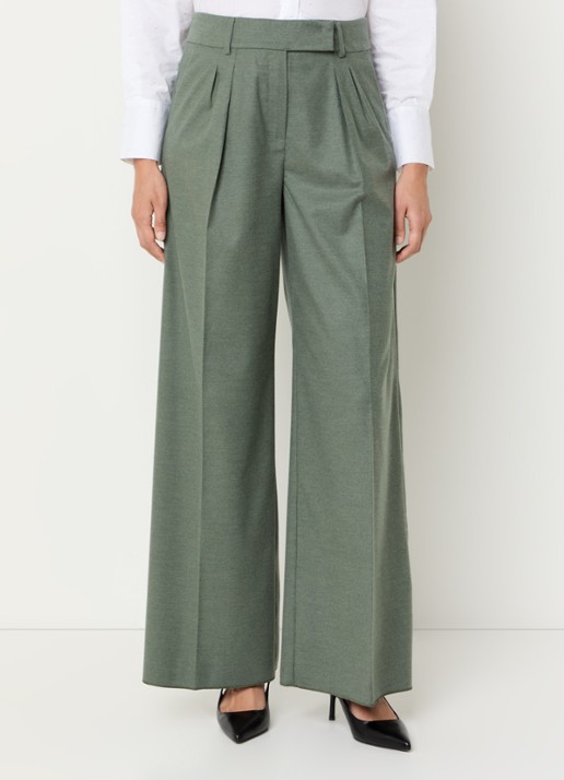 Pennyblack Scala high waist wide fit pantalon in wolblend