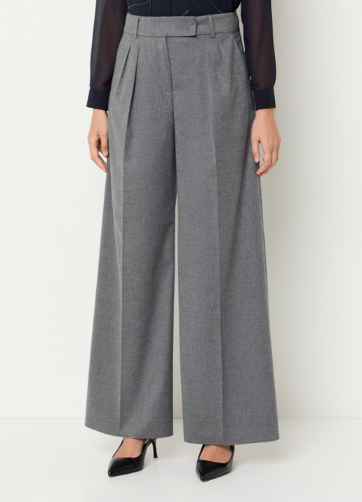 Pennyblack Scala high waist wide fit pantalon in wolblend