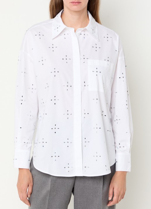 Pennyblack Secolo blouse met ruitdessin en strass