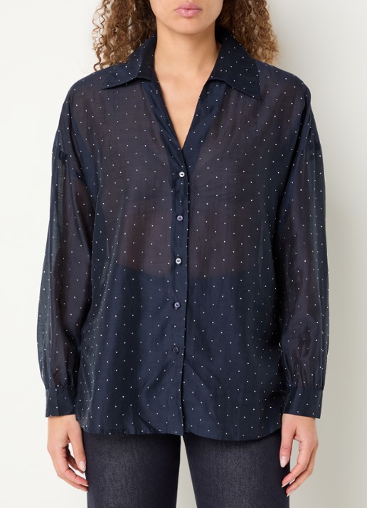Pennyblack Semi-transparante blouse met strass