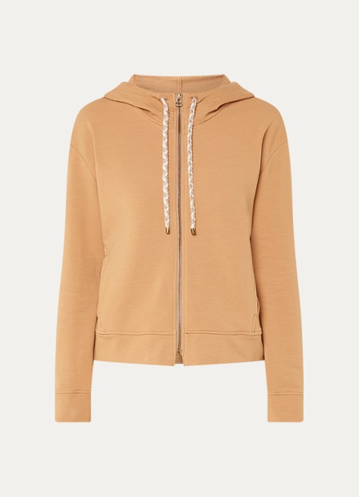 Pennyblack Sweatvest met capuchon - voorkant 2 camel