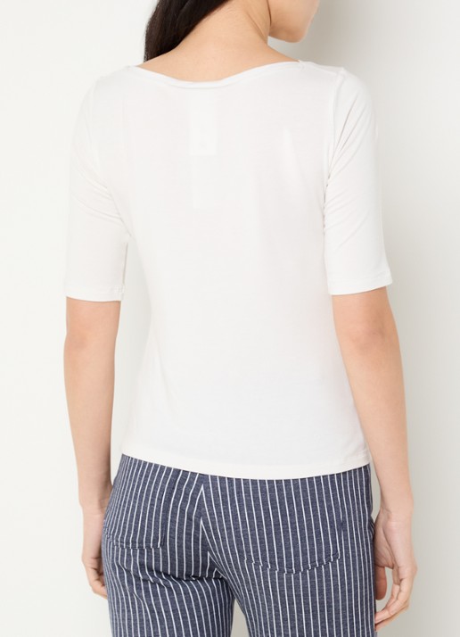 Pennyblack T-shirt met boothals - achterkant 4 wit
