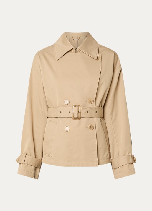 Pennyblack Talco double-breasted trenchcoat met ceintuur en steekzakken - voorkant 3 beige