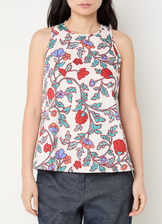 Pennyblack Top met bloemenprint - detail 3 steenrood