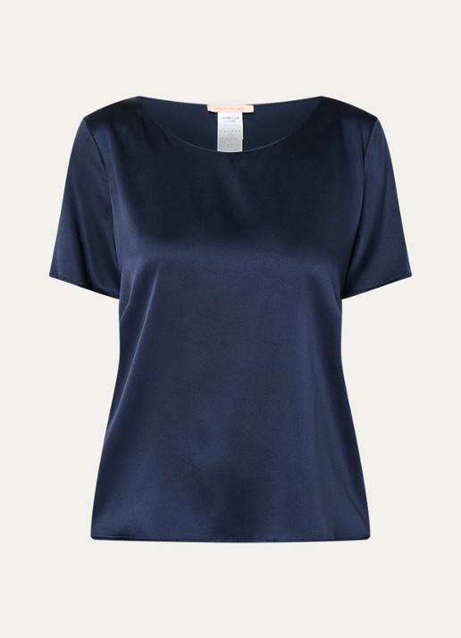 Pennyblack Top van satijn - voorkant 3 donkerblauw