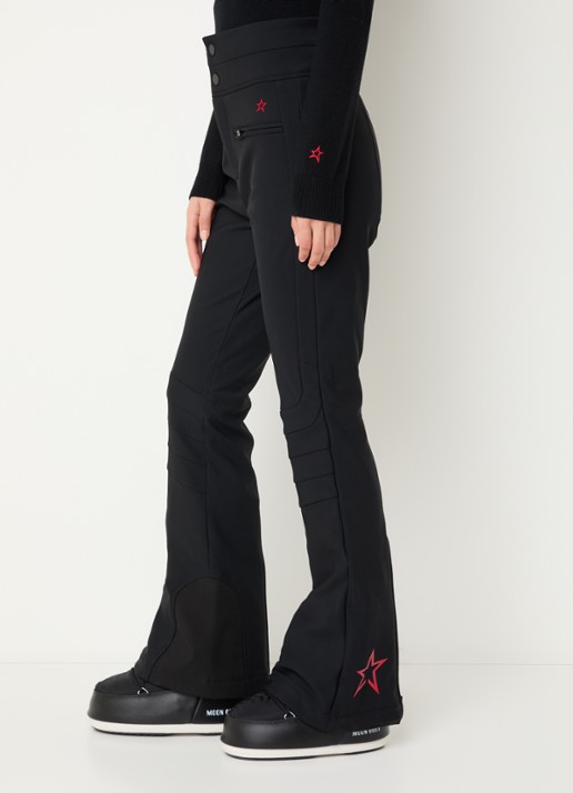 Perfect Moment Aurora high waist flared fit skibroek met ritszakken - detail 4 zwart
