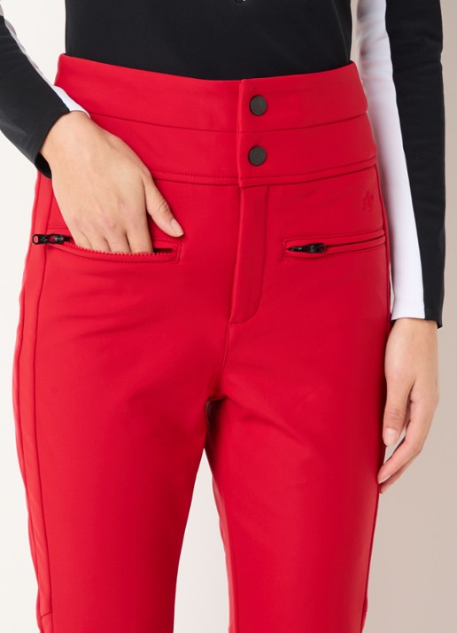 Perfect Moment Aurora high waist flared fit skibroek met ritszakken - detail 7 rood