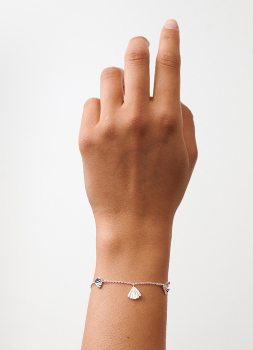 Pernille Corydon Autumn Leaf armband van zilver - voorkant 2 zilver