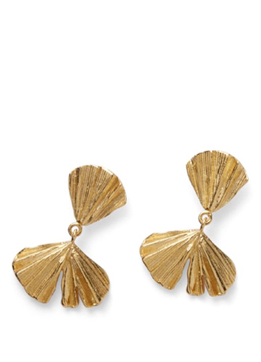 Pernille Corydon Autumn Leaf oorstekers verguld