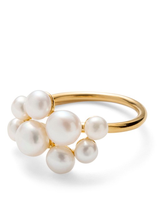 Pernille Corydon Blossom ring verguld  - voorkant 3 goud