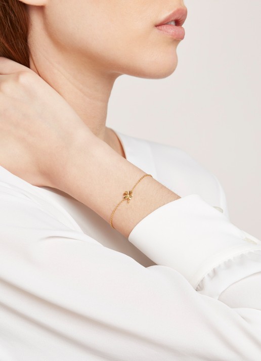 Pernille Corydon Clover armband verguld  - voorkant 2 goud
