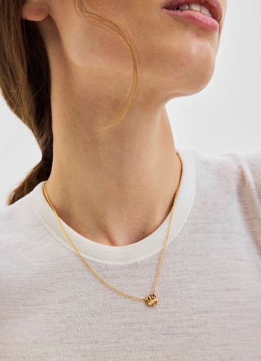 Pernille Corydon Dot ketting met hanger - voorkant 2 goud