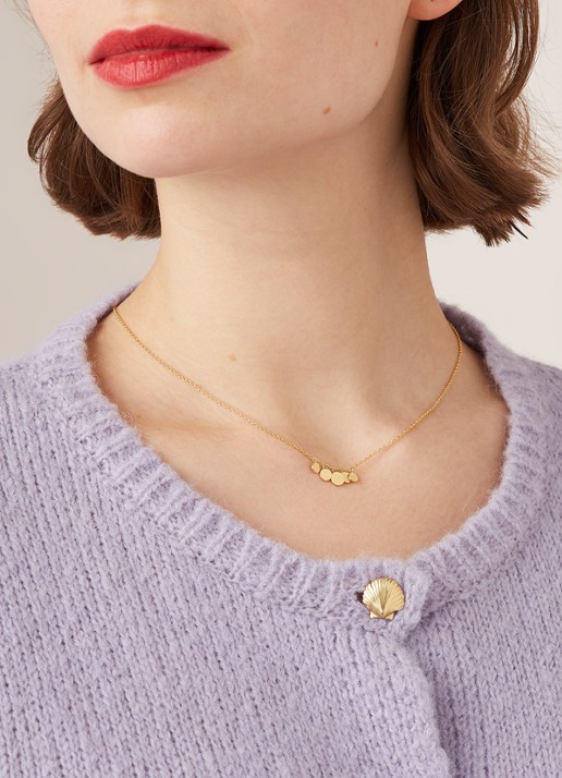 Pernille Corydon Mini Coin ketting verguld - voorkant 2 goud