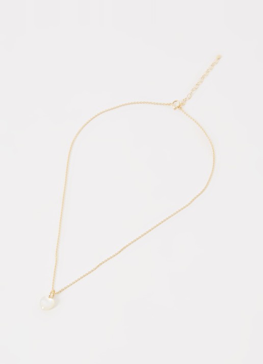 Pernille Corydon Ocean Heart ketting verguld - detail goud