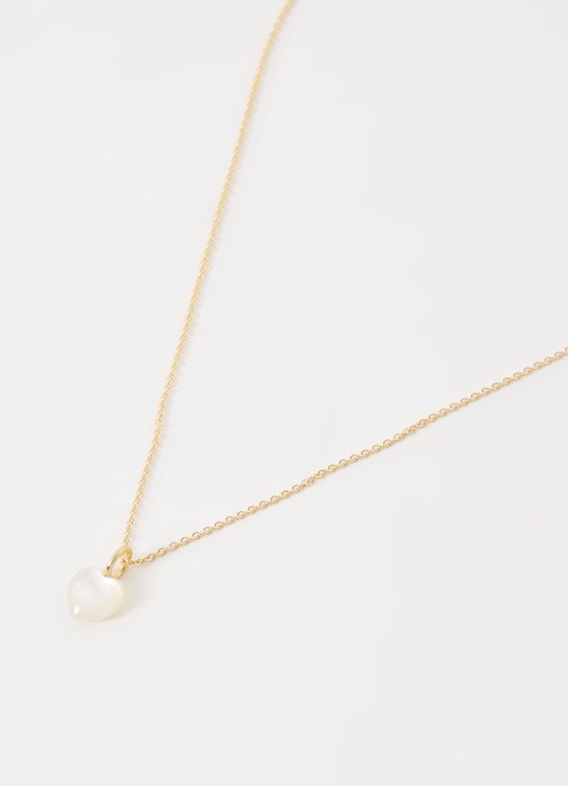 Pernille Corydon Ocean Heart ketting verguld - detail 2 goud