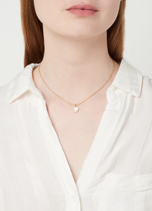 Pernille Corydon Ocean Heart ketting verguld - voorkant 5 goud