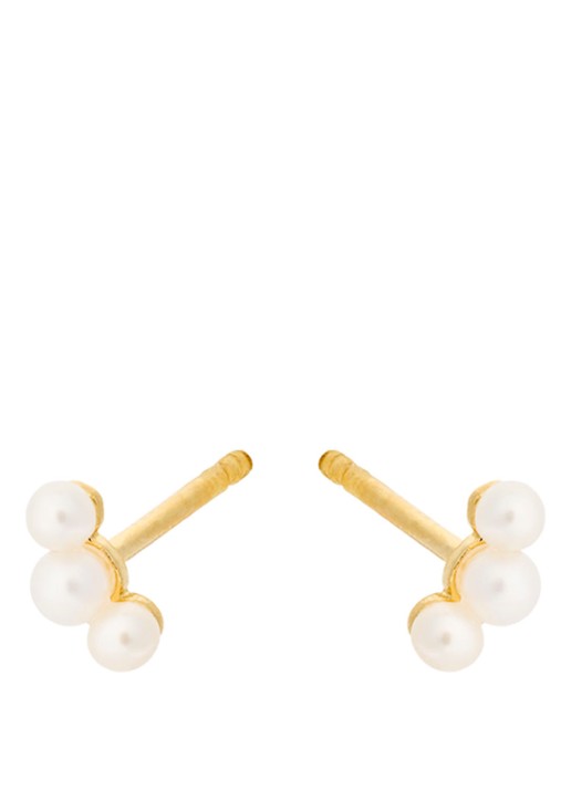 Pernille Corydon Ocean Pearl oorknopjes verguld