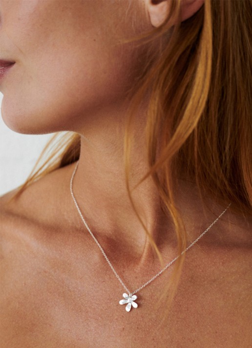 Pernille Corydon Wild Poppy ketting van zilver - voorkant 2 zilver