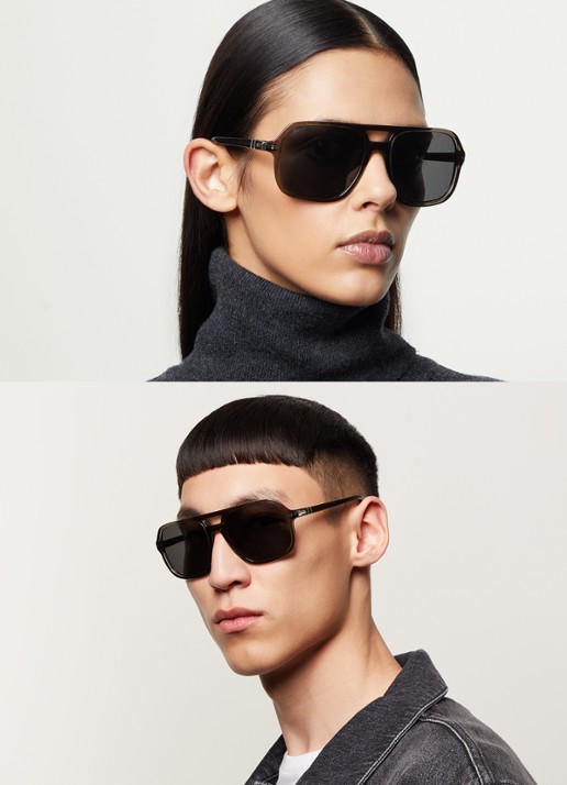 Persol Piloten zonnebril gepolariseerd PO3328S - voorkant 2 donkergrijs