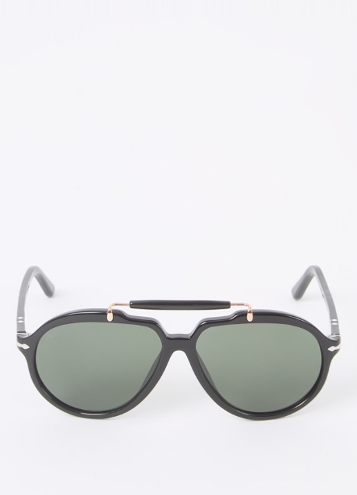 Persol Piloten zonnebril PO0202S - detail 3 zwart