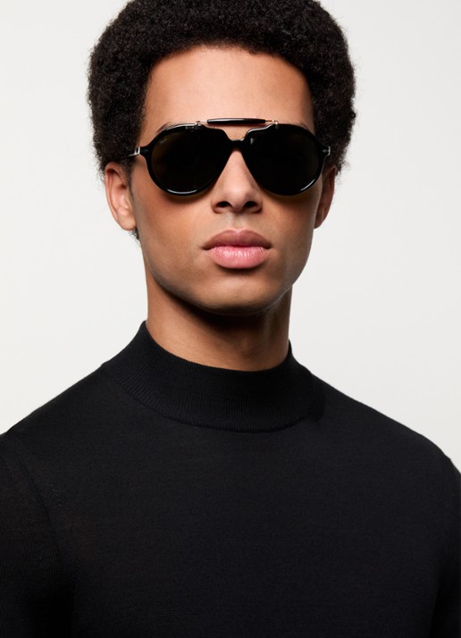 Persol Piloten zonnebril PO0202S - voorkant 2 zwart