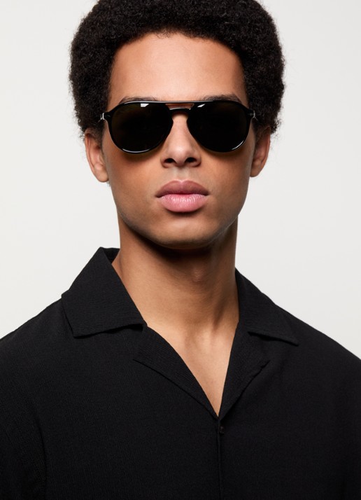 Persol Piloten zonnebril PO3235S - voorkant 2 zwart