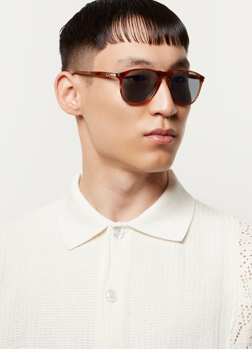 Persol Piloten zonnebril PO9649S - voorkant 2 roodbruin