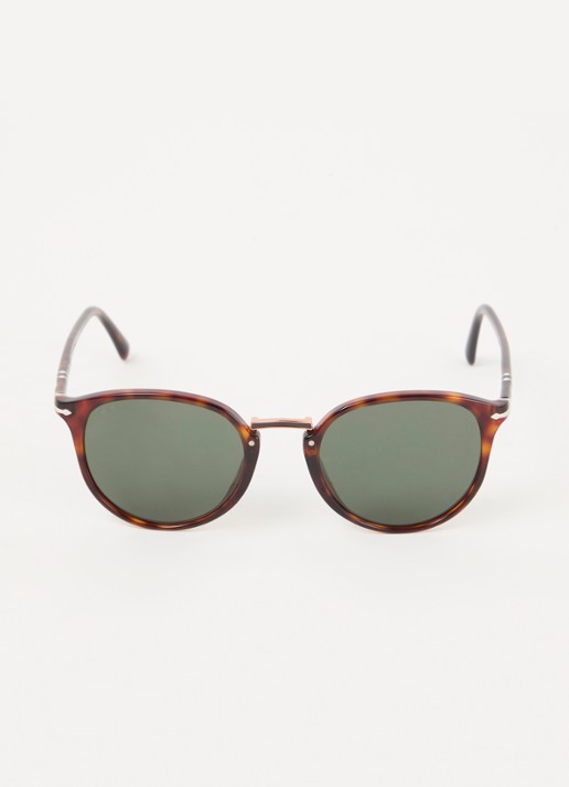Persol Retro zonnebril PO3210S - detail 2 donkerbruin