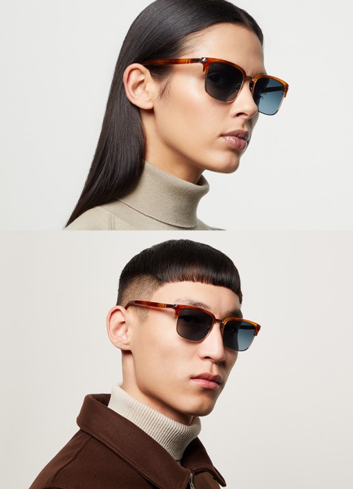 Persol Wayfarer zonnebril gepolariseerd PO3327S - voorkant 5 roestbruin