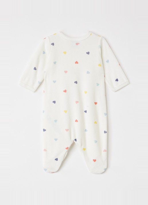 Petit Bateau Babypak met print - voorkant 2 gebroken wit