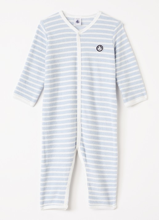 Petit Bateau Babypak met streepprint - voorkant blauw