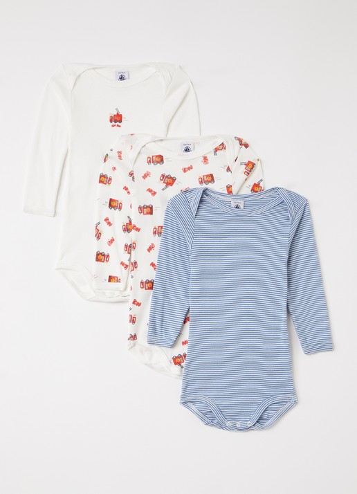 Petit Bateau Brandweer romper 3-delig - voorkant rood