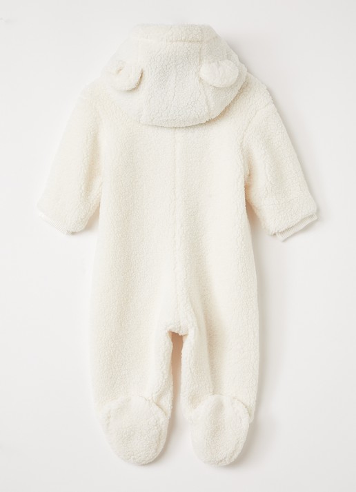 Petit Bateau Cahute babypak van teddy - voorkant 2 wit