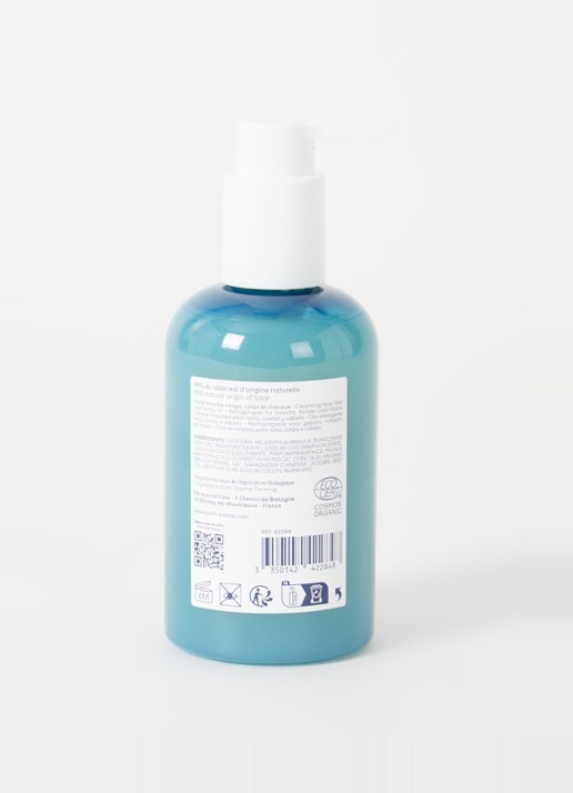 Petit Bateau Cleansing Face & Body Oil - gezichts- en lichaamsolie - voorkant 2 lichtblauw