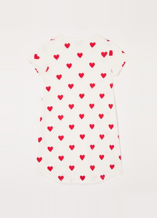 Petit Bateau Nachthemd met print  - achterkant 3 gebroken wit
